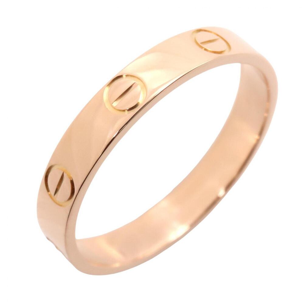 Cartier Mini Love Ring, 18K Pink Gold (PG), Women's Tone, B4085200